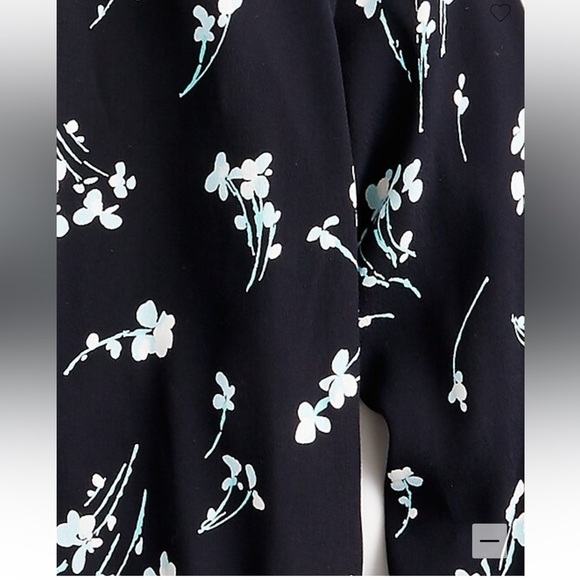 NWTs J Crew Reimagined Long-sleeve floral drapey popover/button up shirt/blouse - Picture 2 of 16